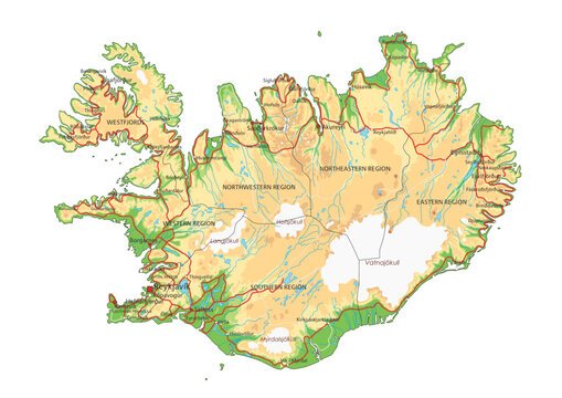 Printable:2xg8wcg3ays= Iceland Map