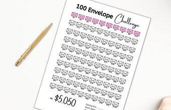 Printable:5_9xdblxh8q= 100 Envelope Challenge