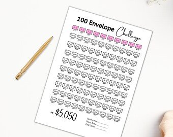 Printable:5_9xdblxh8q= 100 Envelope Challenge