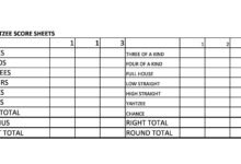 Printable:9_Guwpurcre= Yahtzee Score Card